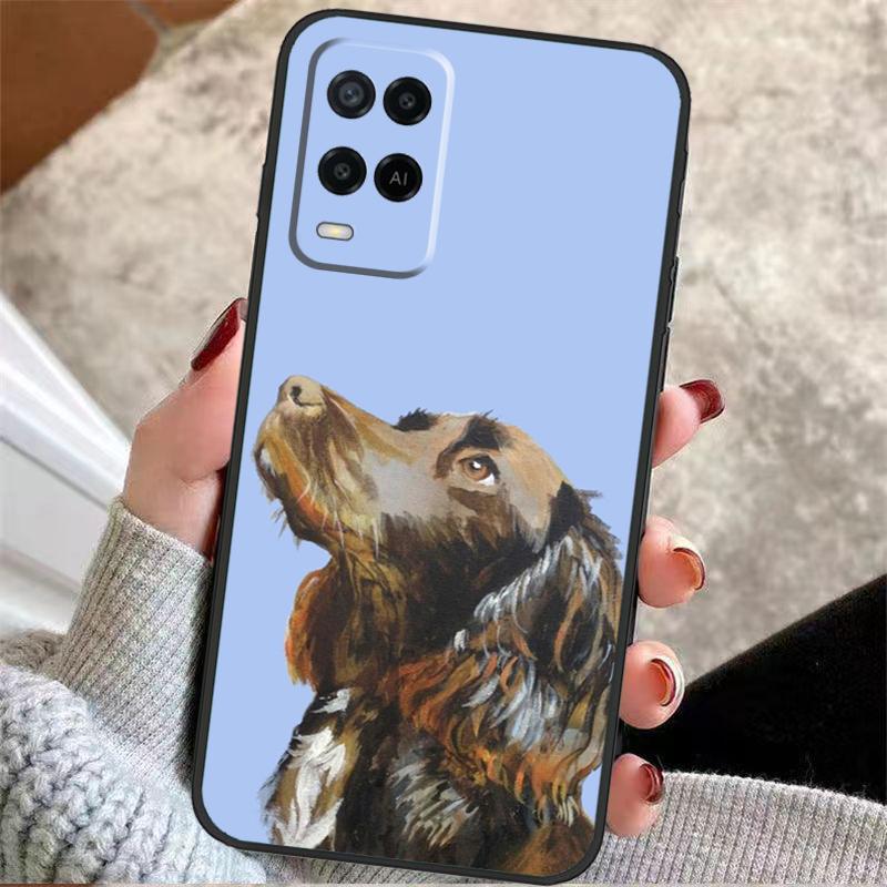 Cartoon Cocker Spaniel Case For Oppo A57 A17 A77 A40 A78 A54 A74 A94 A76 A16 A96 A18 A60 A80 A38 A58 A98 A15 A5 Pro