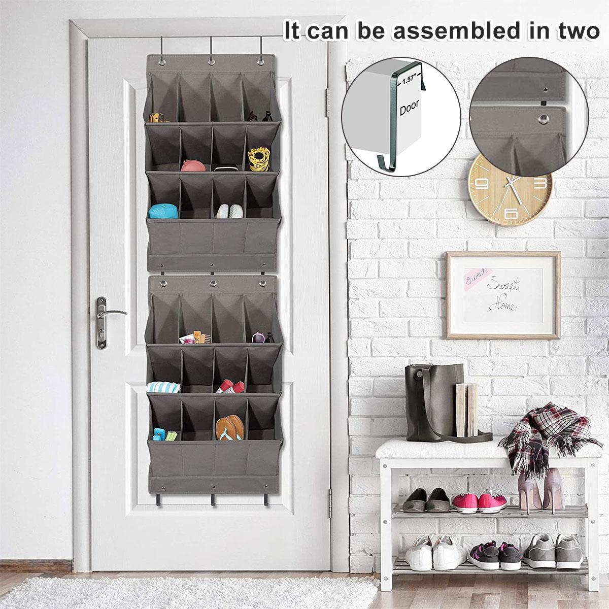 12 Pockets Shoes Organizer Rack Hanging Organizers Space Saver Hanging Over The Door Behind Closet Organizer Storage Hanger Bags 14109₽