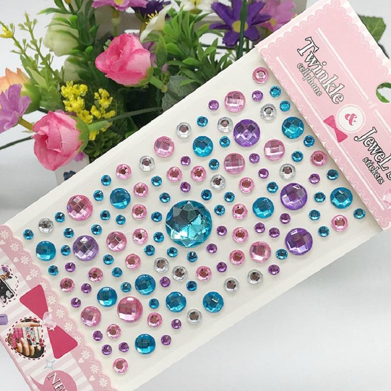 New Stickers On The Face Rhinestone Makeup Bright Face Art Sticker Children's Temporary Tattoo Rhinestone for Strasse Makeup