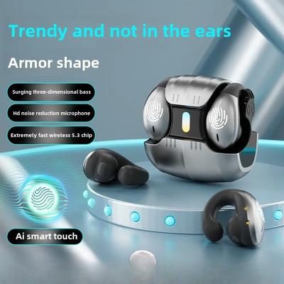 TWS Stereo Wireless 5.3 Bluetooth Earphone Ear Clip Mini Earbuds Gaming Sport Headset With Charging Box Mic For IOS Android Smartphones