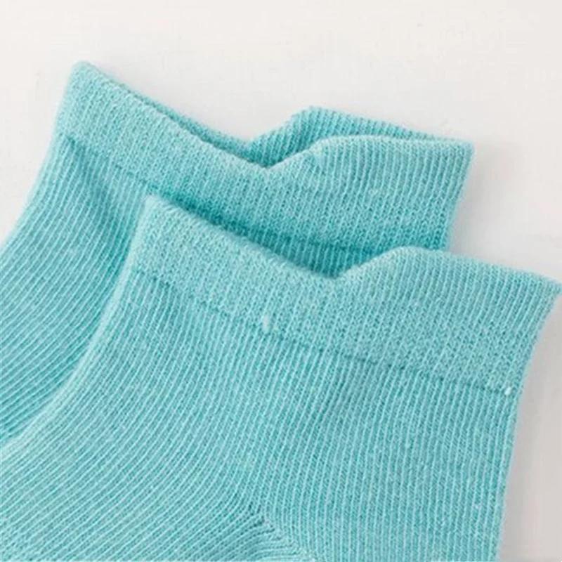6Pairs/Lot Kids Girls Boys Floor Socks Pure Colour Sport Cotton Children's Anti-slip Casual Boat Socks For Boys 0-7Years Summer