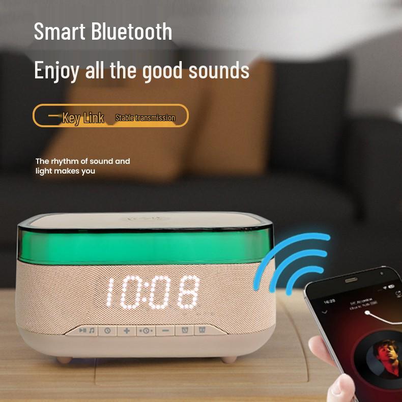 Multi-functional Wireless Charger & Bluetooth Speaker with Digital Clock
