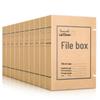 Deli A4 Kraft Paper File Boxes, 50mm Spine, 10 Pack