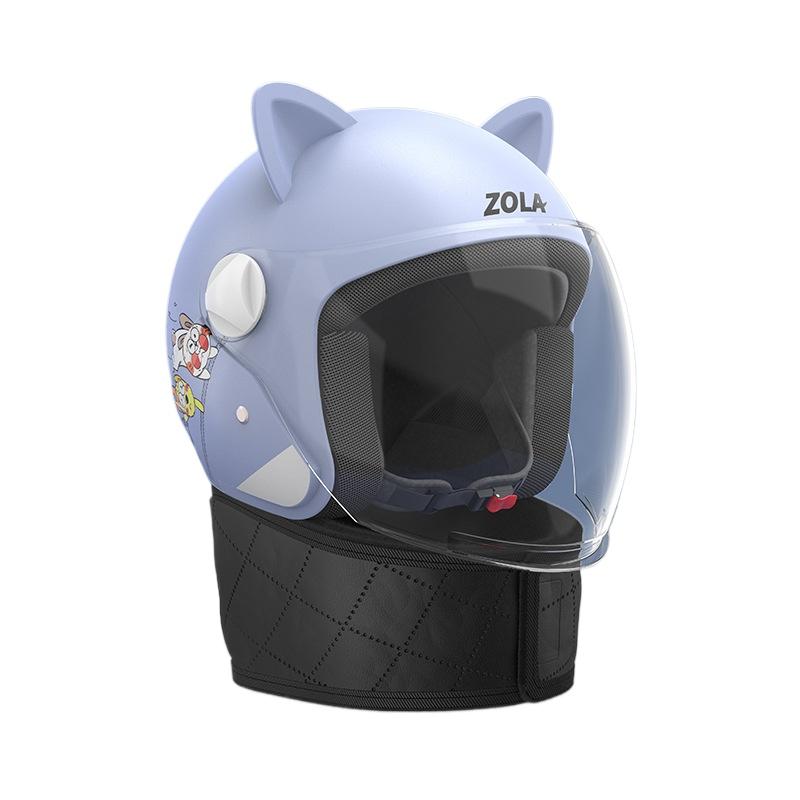 Winter Helmet Belt Scarf Electric Car Helmet Men and Women Universal Cat Ear Helmet Hard Hat