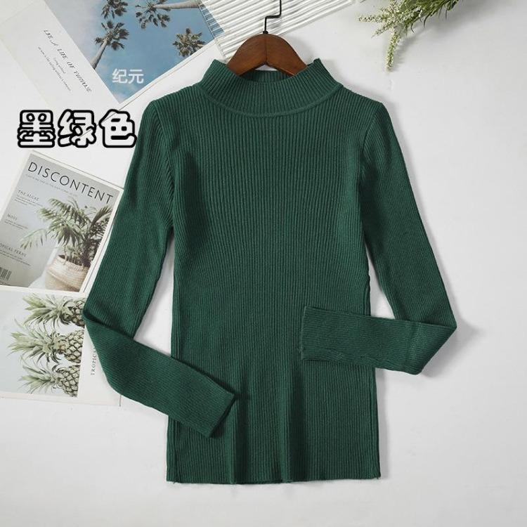 Women's Minimalist Turtleneck Pullover Sweater Warm Knitted Solid Color Basic Tops for Autumn Winter