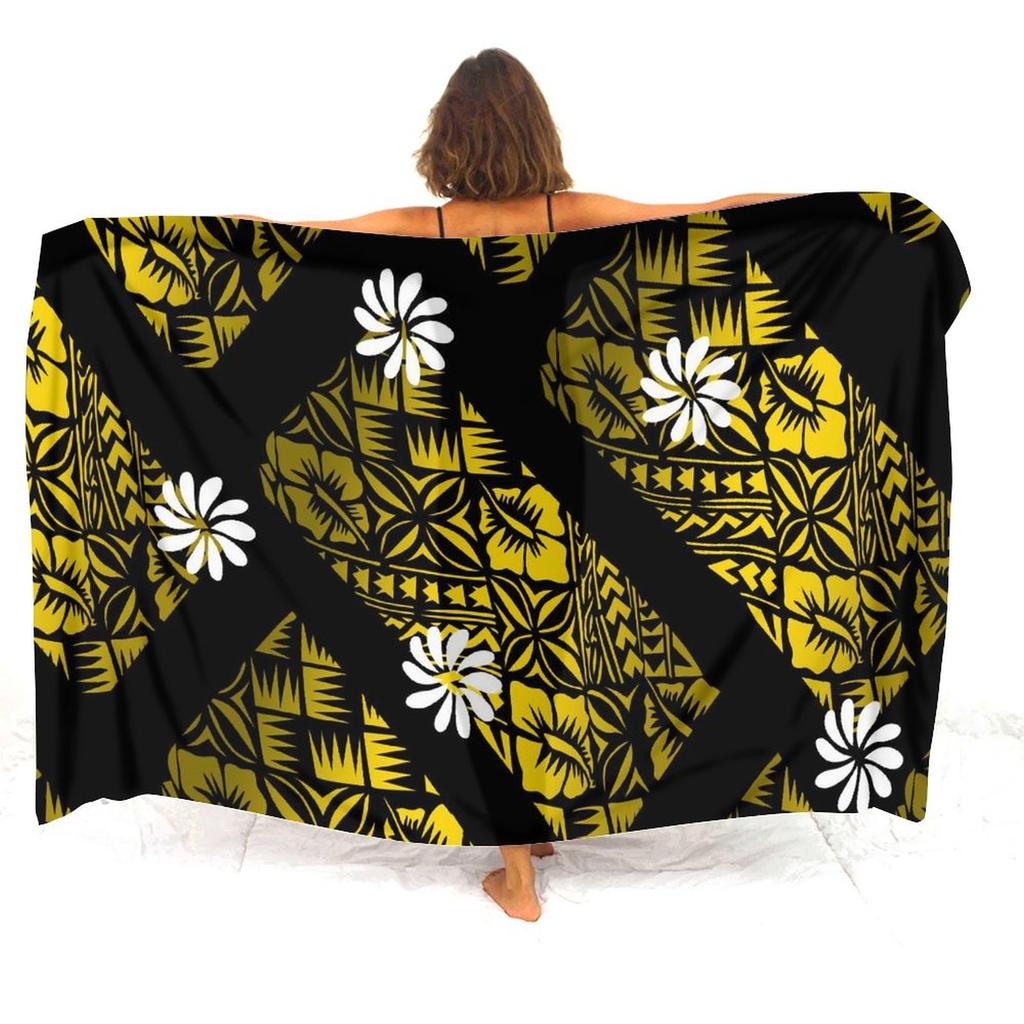 Resort Seaside Tourism Tribal Ethnic Style Women'S Sarong Polynesian Print Custom Seaside Beach Dress