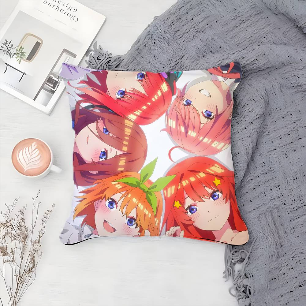 T-The Quintessential Quintuplets-MT Anime Pillow Case Printing Pillowcase Living Room Sofa Cushion Cover Bedroom Room Decor