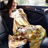 1pc, Chip & Dale Blankets, Autumn Acorn Theme, Seasonal Decorative Blanket, Soft Flannel Throw Blanket - Versatile & Cozy for Bedroom, Livin