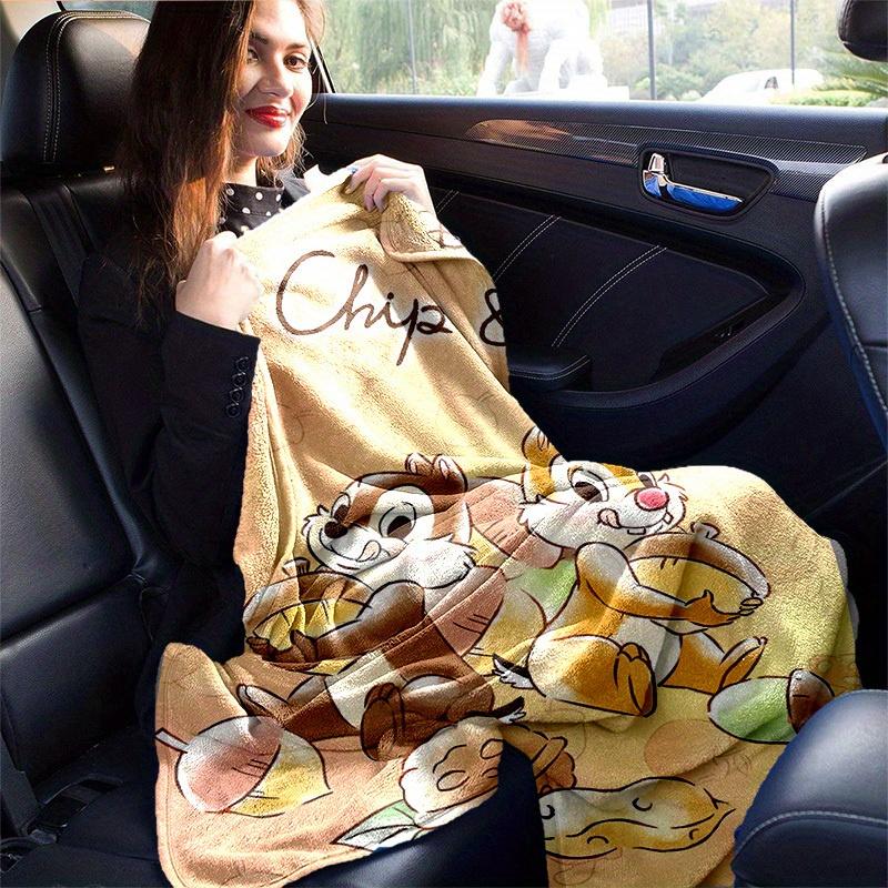 1pc, Chip & Dale Blankets, Autumn Acorn Theme, Seasonal Decorative Blanket, Soft Flannel Throw Blanket - Versatile & Cozy for Bedroom, Livin