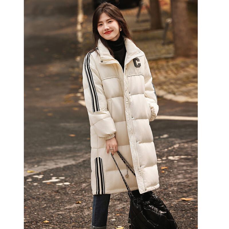 Damen 90% Entendaunen Lange Pufferjacke