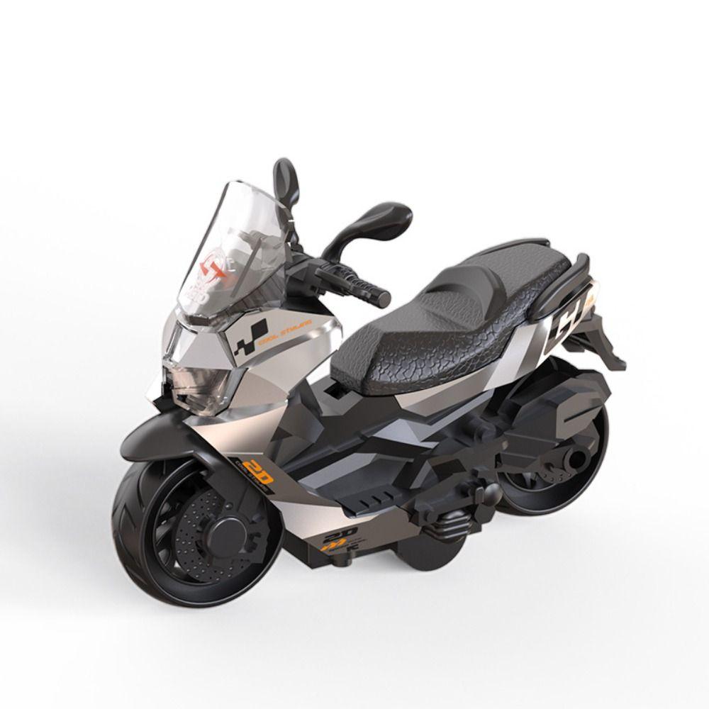 Miniature Zinc Zinc Alloy Motorcycle Model Inertia Motorcycle Pull Back Toy  Home Decoration
