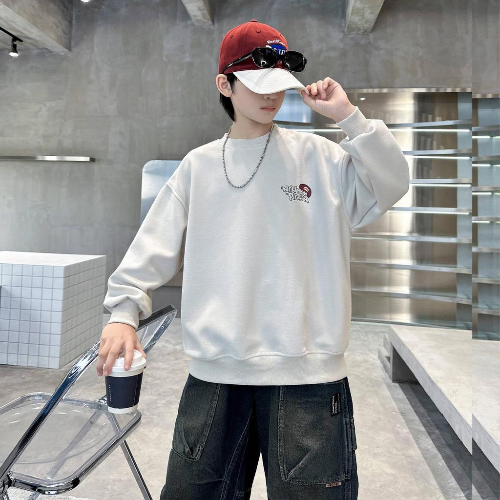 Boys' Trendy Korean Style Sweatshirt - Spring/Autumn 2025
