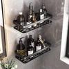 Punch-Free Wall-Mounted Triangular Bathroom Shelf for Storage