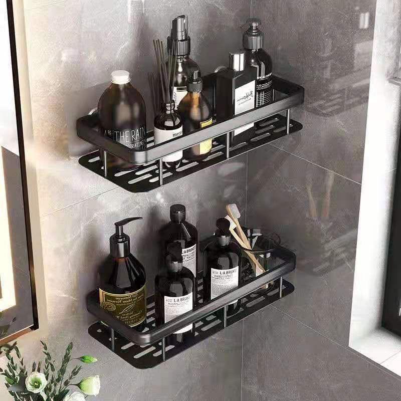 Punch-Free Wall-Mounted Triangular Bathroom Shelf for Storage