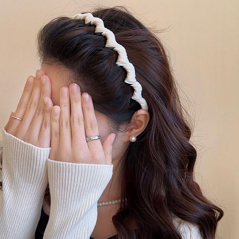 Fashion versatile 2026 new wave headband high skull top headband with teeth anti-skid hairpin for face washing