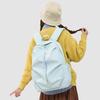 Solid Color Student Schoolbag Large Capacity Nylon Backpack