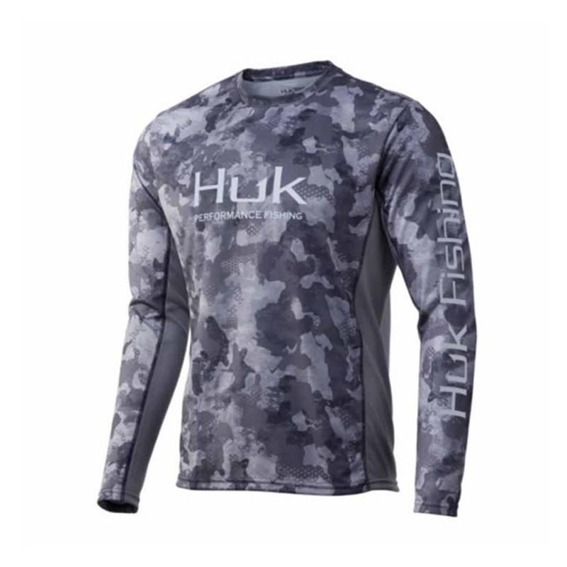Mens Quick-Dry UV Protection Fishing Shirt Long Sleeve Breathable Outdoor Performance Top Summer Angling