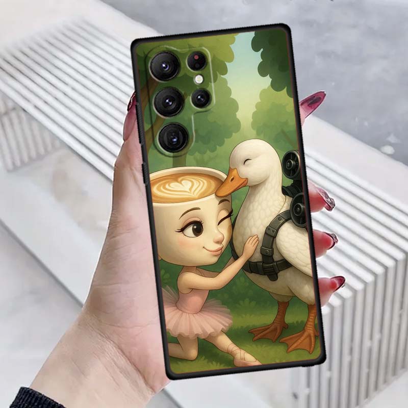 

Tung Tung Tung Sahur Pattern For Samsung Galaxy S26 S25 S24 S23 S22 S21 S20 Ultra Plus FE 5G Black Soft TPU Phone Case Galaxy S24 FE