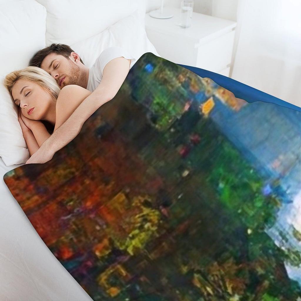Late Summer Blues - Original Throw Blanket Bed linens Cute Nap Plush Blankets