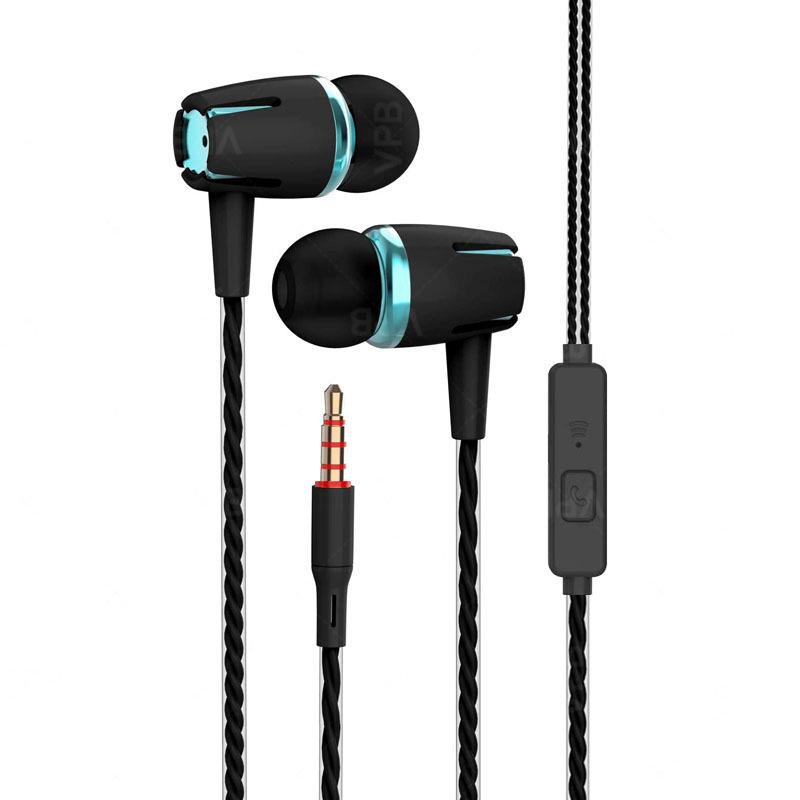 VPB S9 Electroplated Stereo In-Ear Wired Headphones with Microphone