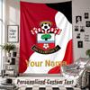 Tapisserie murale personnalisée avec nom et texte, Tapisserie décorative Southampton FC pour chambre à coucher