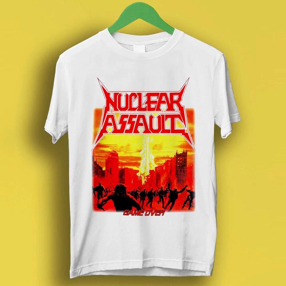 

Nuclear Assault Game Over S.O.D. Anthrax Hirax Megadeth Gift Tee T Shirt P252 L