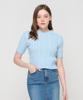 Road Road Cable Knit Short Sleeve Crop (Sky Blue)