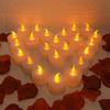 Candles 12/24 Pack Warm Yellow Flameless LED Tea Lights Battery Operated 200+Hours For Aniversary Wedding Home Table Decoration