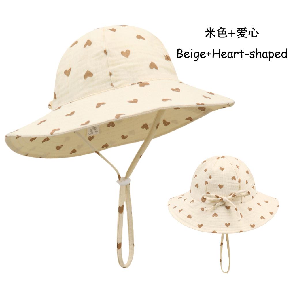 Newborn Boys Girls Bucket Hat Summer Kids Toddler Panama Cap 0 to 48 Months Soft Cotton Baby Sun Hat flower printing Cute Bunny