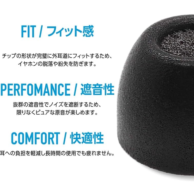 Comply 1 Comfortable Earbud Small TW-300-B Earbuds, Pair, Sound-Isolating, Fit, Anti-Slip Tips, HC35-82501-01,