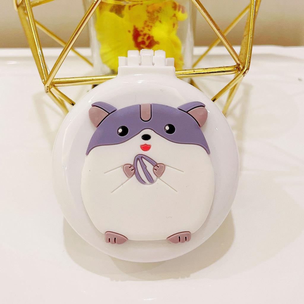 Cute Cartoon Folding Comb with Cosmetic Mirror for Girls Air Cushion Massage Portable Comb Kids Dress Up Makeups Toy Gifts