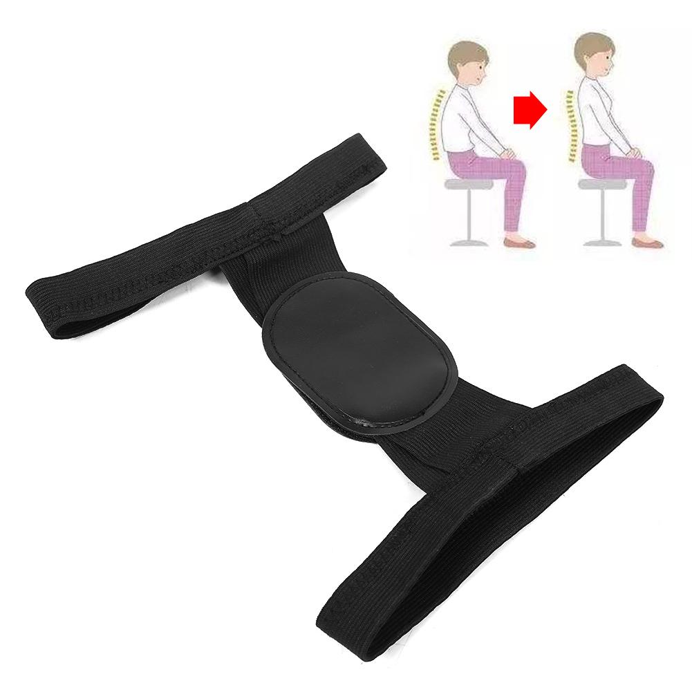 Adult Unisex Posture Corrector Brace Back Spine Support Hunchback Correction BeltBlack S