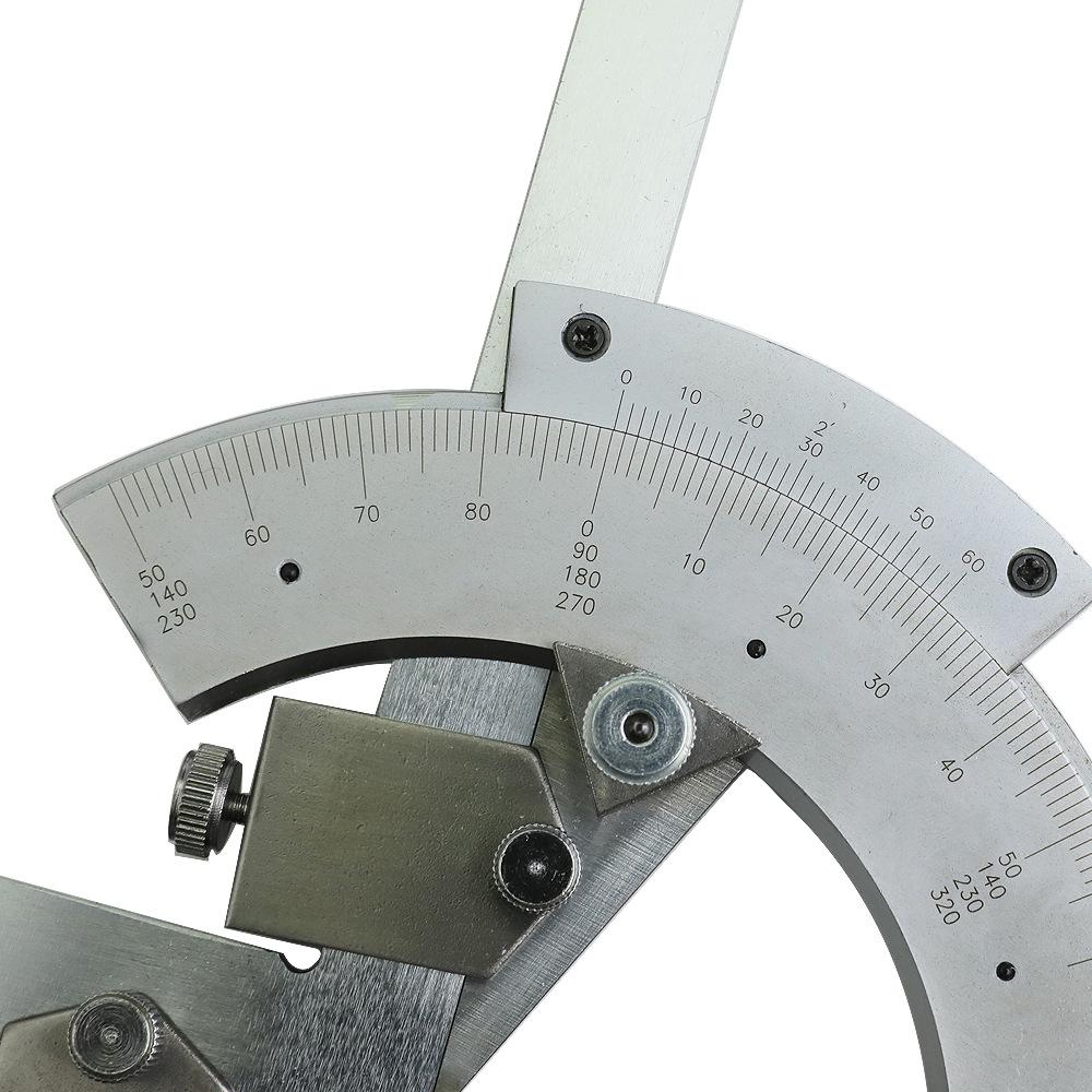 Allsome 320° Universal Protractor 0.02 Precision Goniometer Angle Measuring Finder Ruler Tool Woodworking Measuring Tool