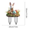 Acrylic Garden Stake Decoration Easter Bunny Rabbit Yard Lawn Stakes Ornament Waterproof Courtyard Statue for Outdoor Decoration