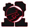 Velour floor mats with red edge for: Peugeot 1007 minivan (2004-2009)