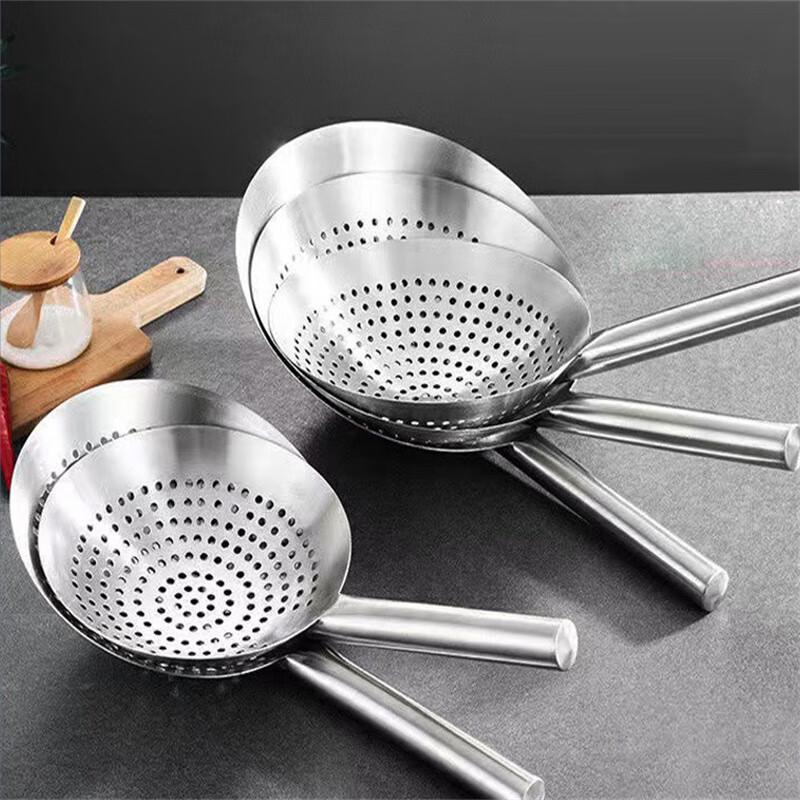 

Thickened Stainless Steel Round-Hole Strainer (30cm)