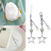 Stylish Star Beaded Phone Chain Alloy Material Star Keychain Bag Decoration