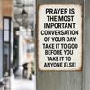 Tin Sign 2D Flat Vintage Metal Prayer Quote Inspirational Wall Art 8x12 Inches Motivational Home Decor