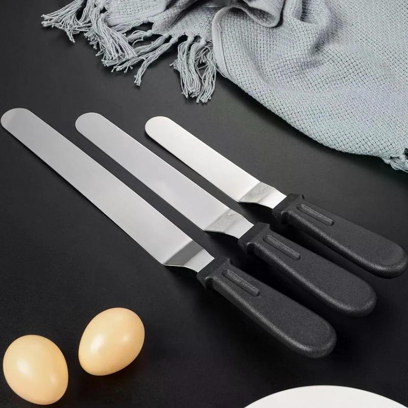 Stainless Steel Cream Spatula Baking Tools 6/8/10/12 "Cake Decorating Spatula Spread Flat Baking Pastry Tools Kitchen Supplies
