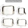 Ovenot 4 Pcs Clear Makeup Bags with Zipper, Makeup Cosmetic Bag for Women Men, Makeup Bag for Travel, Bathroom