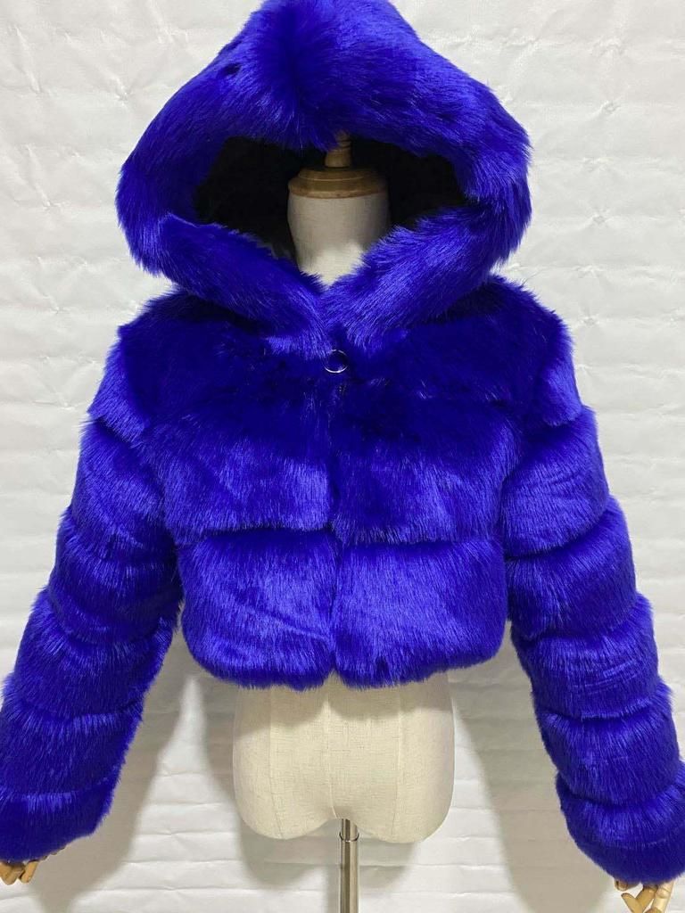 New European & American Short Faux Fur Coat