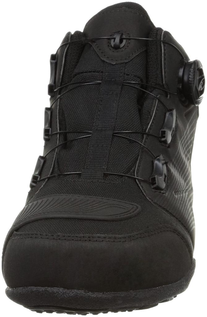 KOMINE Dial Fit WP Riding Shoes for Solid BK-096 Motorcycles, Black, 28.5cm