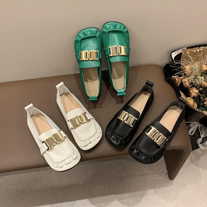 Mokasíny boty s měkkou podrážkou dupnutí nohou kulatá hlava ležérní fazolové boty boty na řízení nízký podpatek nadměrná velikost