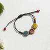 Retro Ethnic Style Ceramic Bracelet - Chinese-style Colorful Porcelain Beads Woven Bracelet