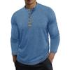 Men's Casual -color Base Sport Shirt, Men's Round-neck Long-sleeved Top