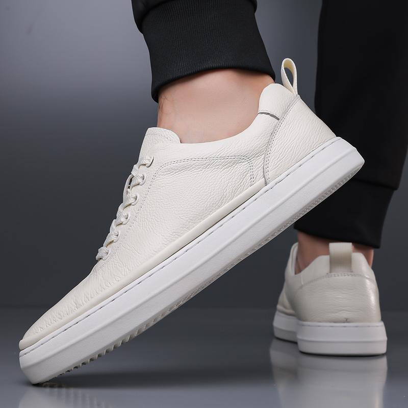 Fashion Brand Men'S Genuine Leather Shoes Office Business Formal Shoes Thick Sole Men'S Sports Leisure Shoes Summer Breathable