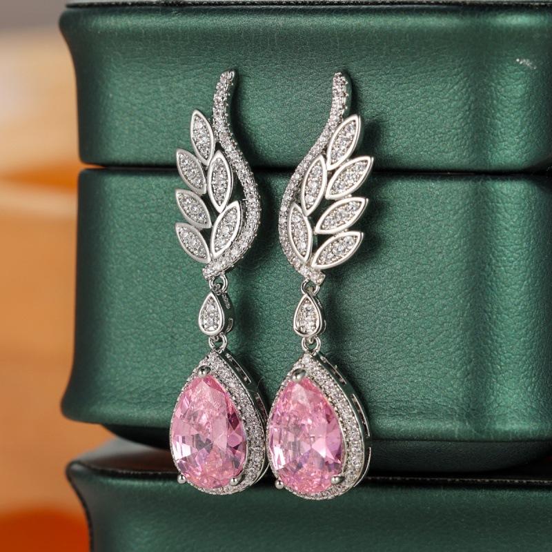 

Wish angel wings water drop earrings simple personality niche elegant stud earrings
