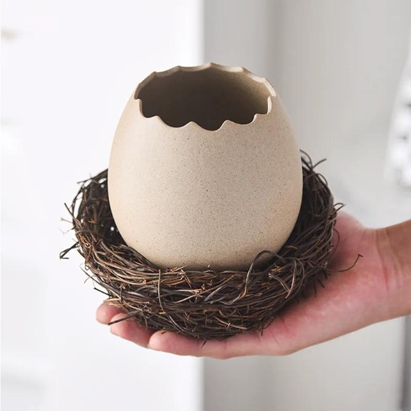 Kreative Vogelnester Dekoration Dessertschale, Eierschalen-Schale, Keramik-Geschirr, Back-Pudding-Schale, Eier-Dämpfer, Küchenutensilien