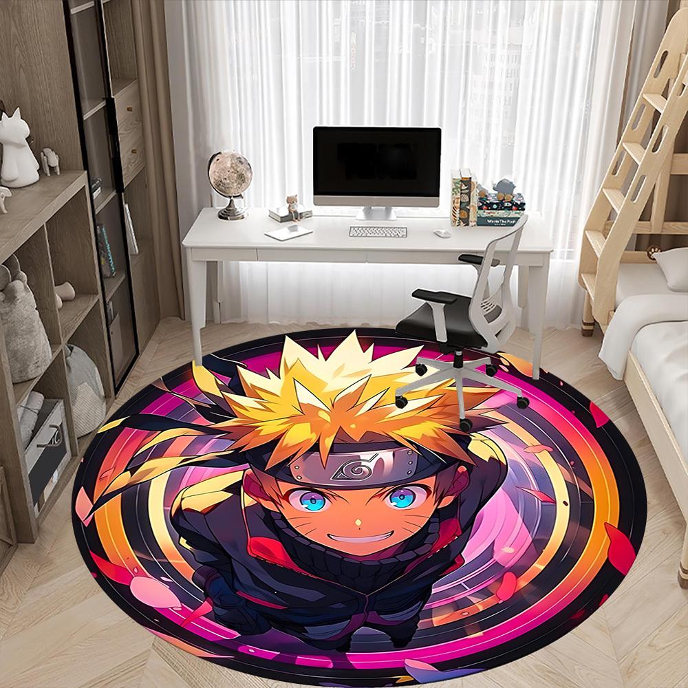 1pc Naruto Anime Office Round Area Rug, Under Office Chairs Bedroom Living Room Home Decor, Room Deco, Available In Various Sizes108
