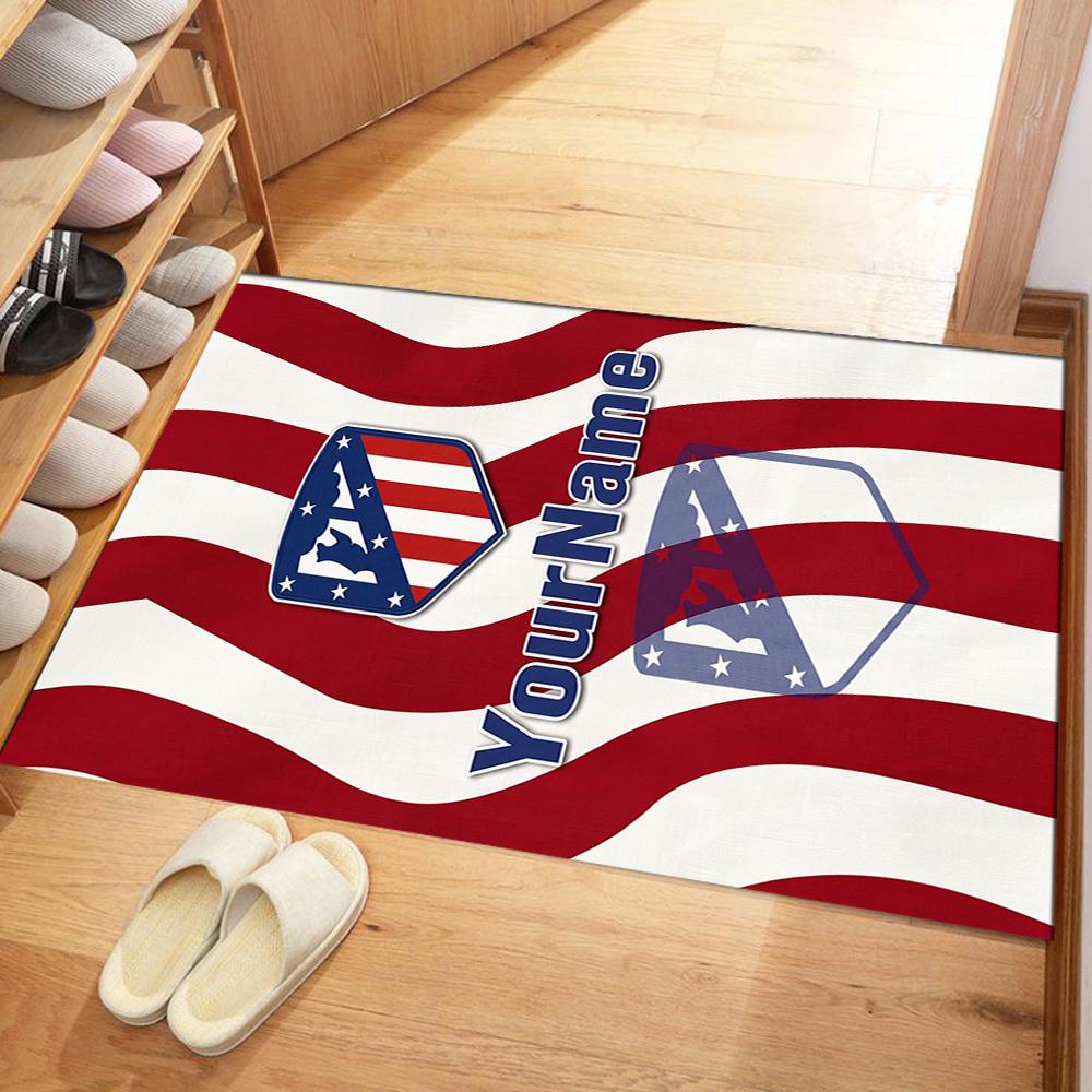 Atletico Madrid Customizable Name Floor Rug Office Rug Design for Bedrooms Outdoor Dormitory Decorate room Anti-slip Rug Decorate Offices